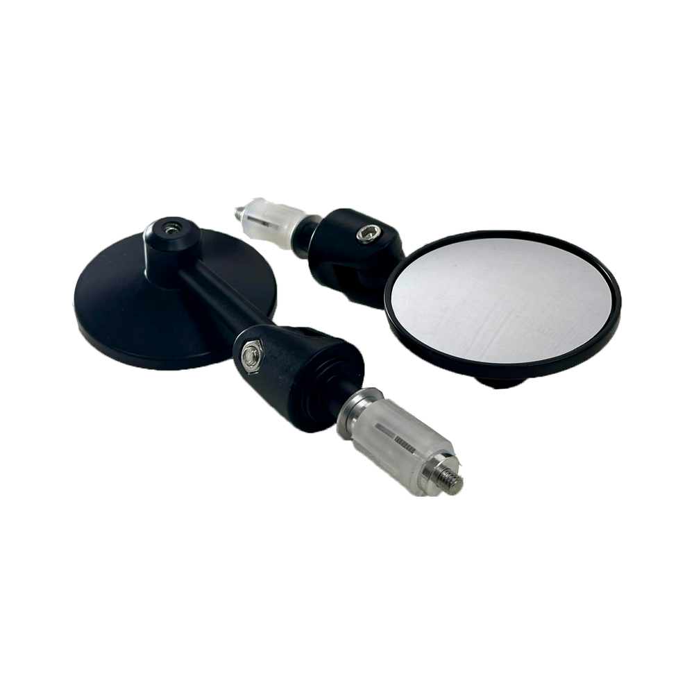 Espelhos (jogo) Tipo 1 &quot;BAR-END&quot;, CAFE RACER / UNIVERSAL (Preto)