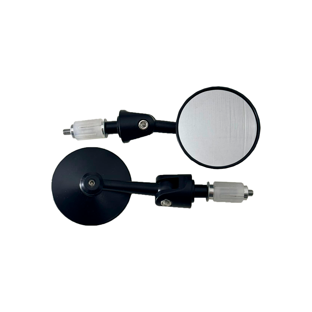 Espelhos (jogo) Tipo 1 &quot;BAR-END&quot;, CAFE RACER / UNIVERSAL (Preto)