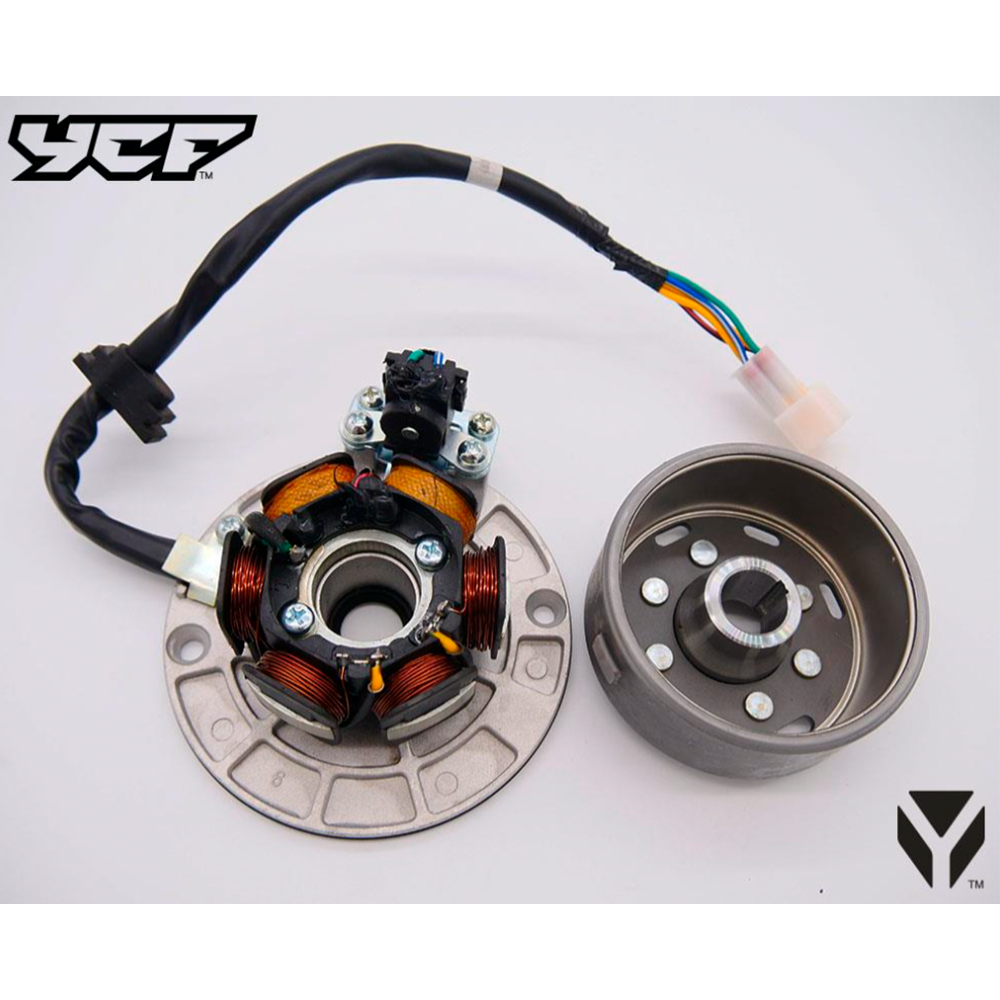Magnetico (COMPLETO), 5 fios/2 amarelos c/ Ficha a prova de agua - ULTRALEVE - YX140/150/160 - Ycf / Pitbike