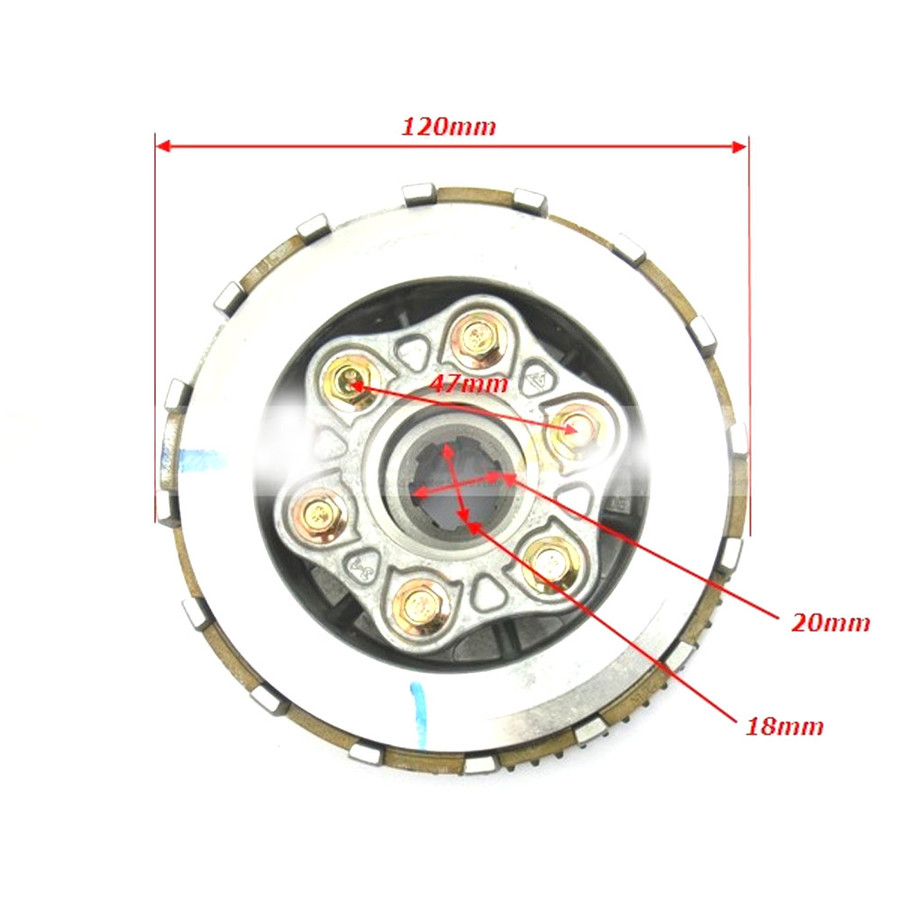 Embraiagem (completa, de 7 discos/6 parafusos), 30mm / 70 dentes, ATV 250