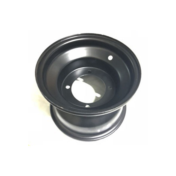 Jante 18x9.5-8 (f/f: 110mm - Ø90mm) (TRAS, 4 furos) - Tox (Speedbird / ATV110) (PRETO) (c/ rebordo p/ aro decorativo)