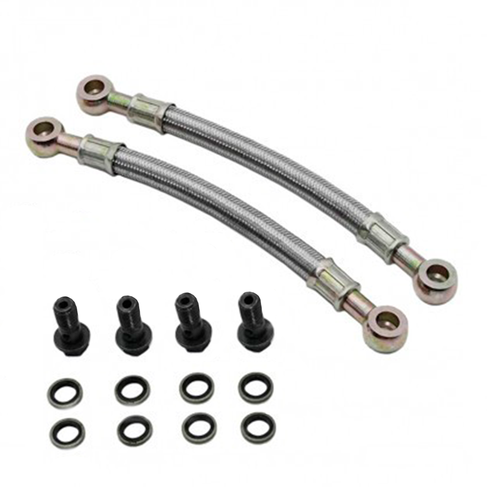 Kit - Tubos do Radiador de Oleo 180mm M10/M10  - Tox (Volcano RACE 140)