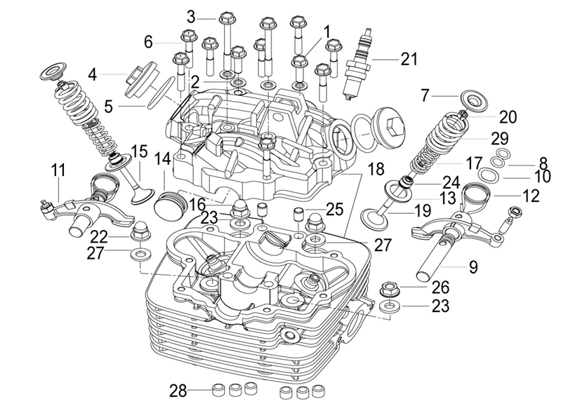 Valvula de admissao (19) - 154FMI - KSR MOTO (GRS 125)