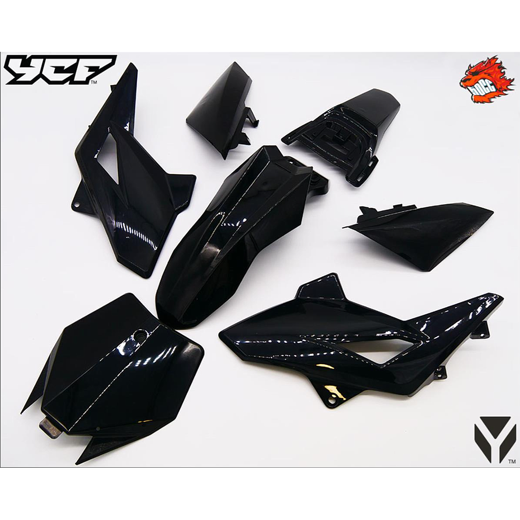 Kit carenagens completo PRETO - YCF (50cc) (&gt;2012)