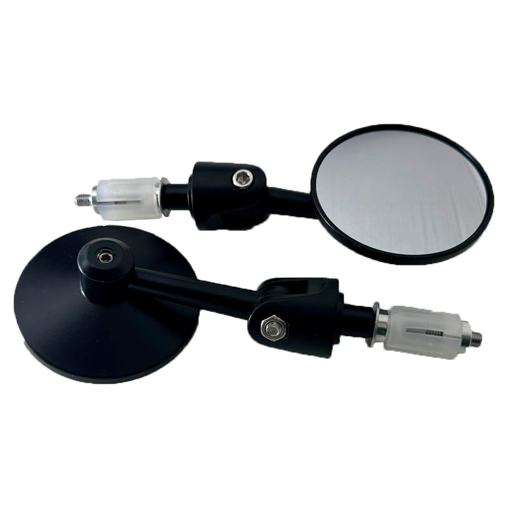 Espelhos (jogo) Tipo 1 &quot;BAR-END&quot;, CAFE RACER / UNIVERSAL (Preto)
