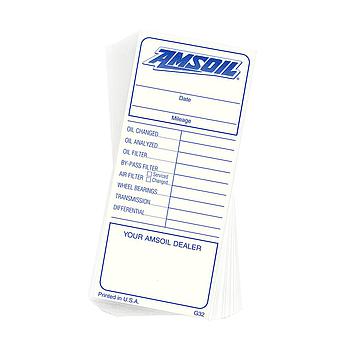 Autocolante de Mudança de Óleo (Pack 25) - AMSOIL