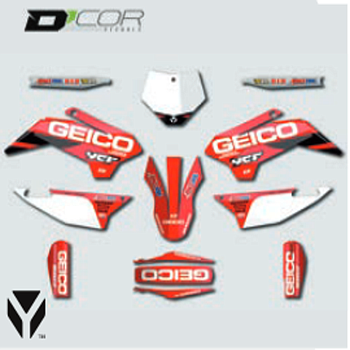 Kit autocolantes,  Geico YCF (Pilot 2018-2021 / Factory 2017-2021) / Pitbike