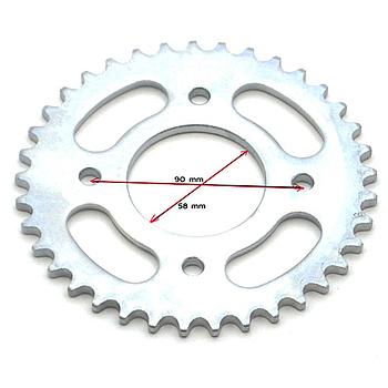 Cremalheira 420H (41D), C: Ø58mm / FF: 90mm - YCF / Pitbike